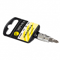 Насадка ER-93301H 1/4" DR позидрайв PZ1 (с держателем) ЭВРИКА 1/240